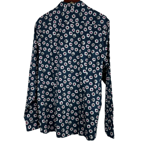 Ted Baker NWT Wewill Slim Fit Floral Button-Up Shirt Size 6 US XXL Chest 44-46 - Picture 3 of 12